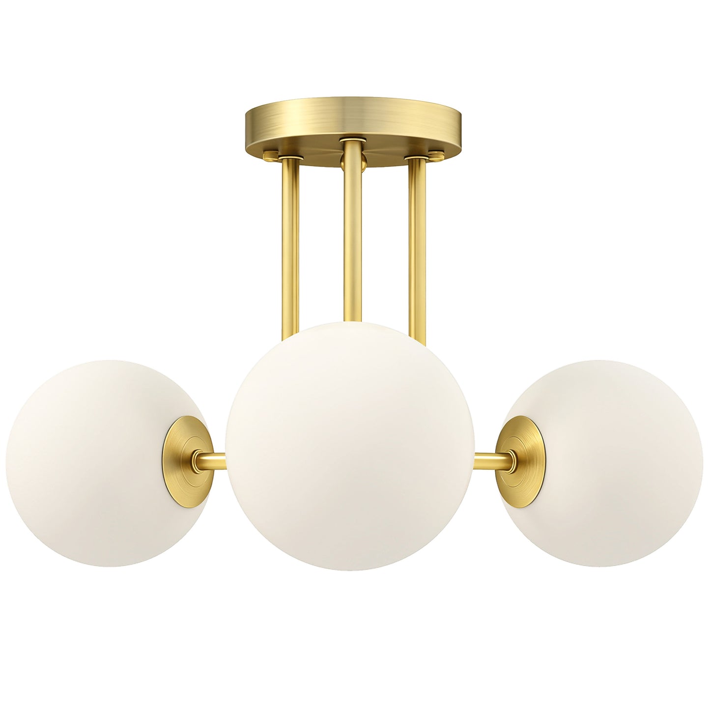 LED Ceiling Light with Globe Shades, Modern 3-Light Ceiling Light with G9 Sockets for Living Room, Bedroom, Dining Room