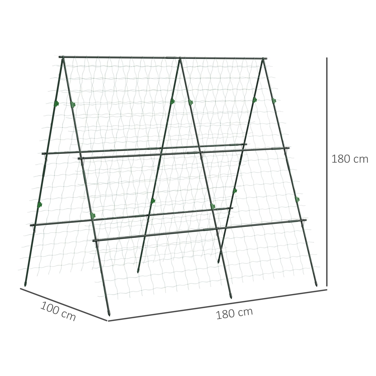 Garden Cucumber Trellis for Climbing Plants, A-Frame Trellis Plant Support with Climbing Net