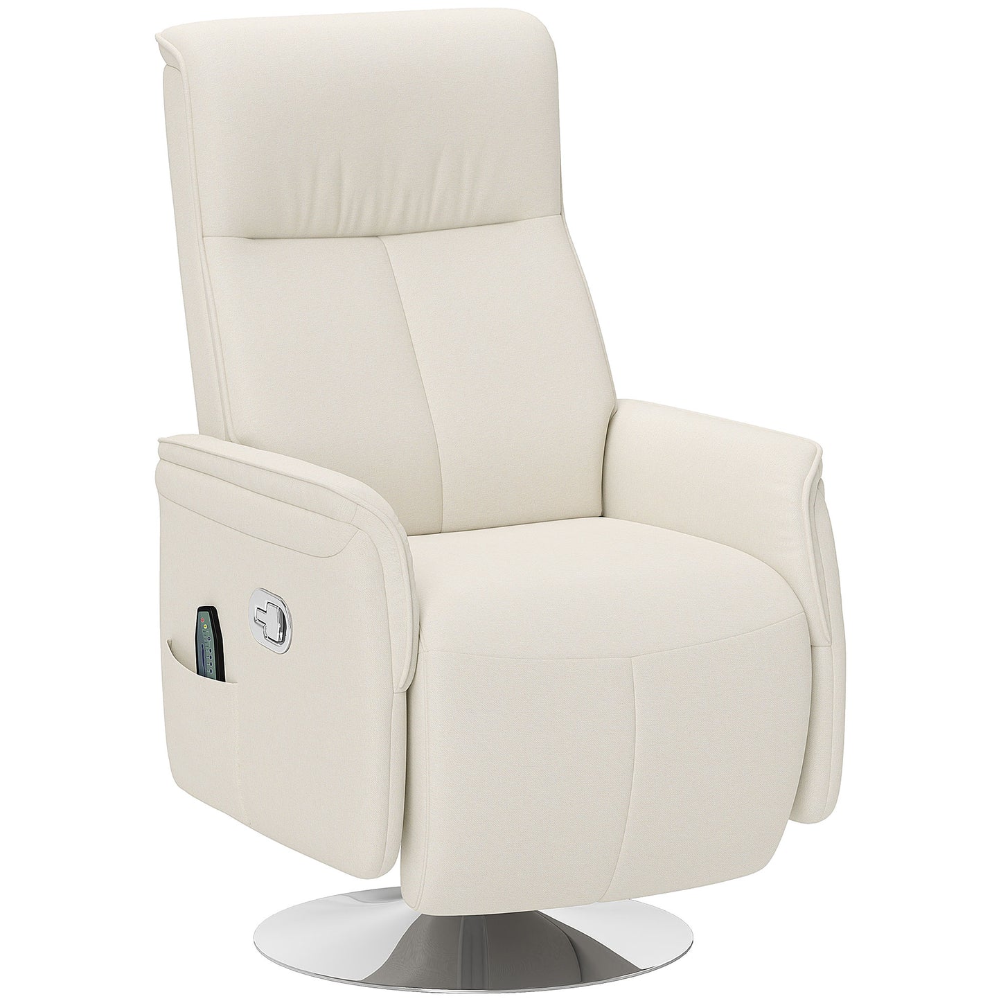 10-Point Massage Recliner Armchair - Cream