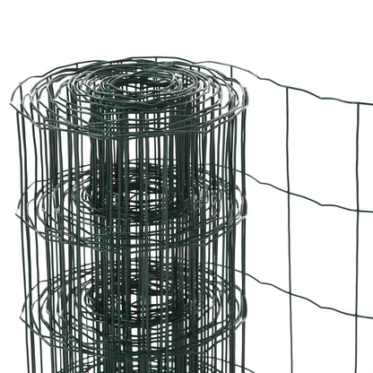 0.6M x 10M Chicken Wire Mesh Roll Rabbit Poultry Animal Fence PVC Coated Steel Metal Garden Netting Fencing