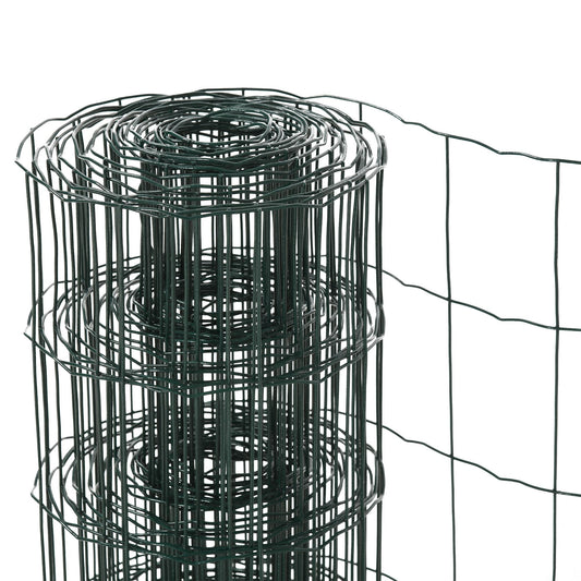 0.6M x 10M Chicken Wire Mesh Roll Rabbit Poultry Animal Fence PVC Coated Steel Metal Garden Netting Fencing