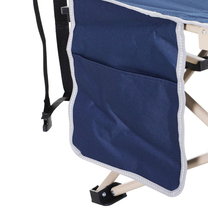 Single Person Camping Bed Folding Cot Outdoor Patio Portable Military Sleeping Bed Travel Guest Leisure Fishing with Side Poc