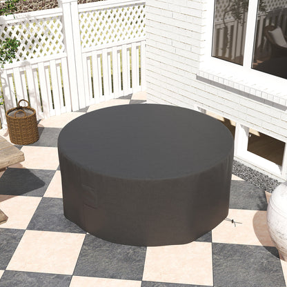 Garden Patio Large Furniture Set Round Cover 600D Oxford Waterproof, Ф193 x 80H cm, Black