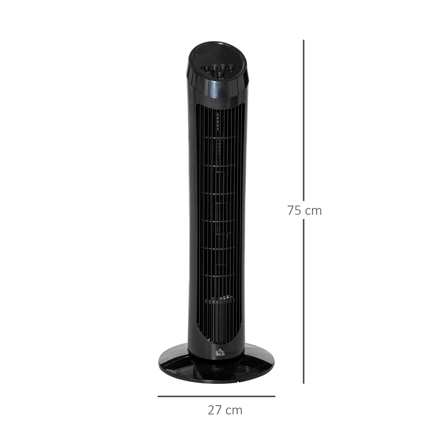 Tower Fan for Bedroom, 30 inch, 6 m/s Powerful Velocity, Standing Floor Fan