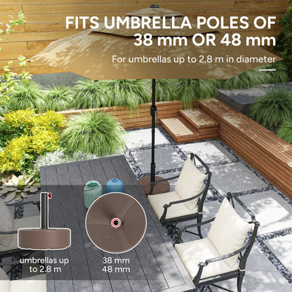Round Garden Parasol Base, Garden Umbrella Stand Heavy Duty Parasol Base, Filled Up to 20kg with Stand or 18kg