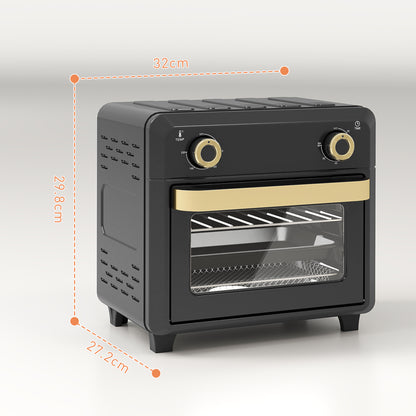 10L Air Fryer Oven, Mini Oven, Oil Free Cooking, Grill, Roast, Bake, with Adjustable Temperature, Timer, Dishwasher Safe