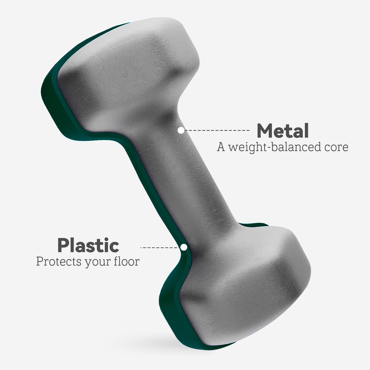 Dumbbells Set with Storage Rack, 2 x 1kg, 2 x 3kg, 2 x 5kg, Green