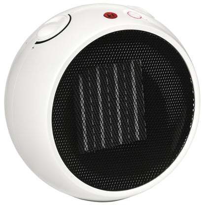 1500W Small Space Heater, Ceramic Electric Plug in Fan Heater with 3 Heat Setting, Adjustable Temperature, Tip-Over