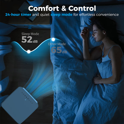 7000 BTU Air Conditioning Unit, 3-in-1 Portable Air Conditioner, Dehumidifier, Cooling Fan with Remote Control, LED Display