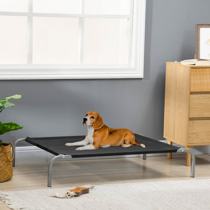 Elevated Pet Bed Cooling Raised Cot Style Bed for Large Medium Sized Dogs with Non-slip Pads Steel Frame Breathable Mesh Fabr
