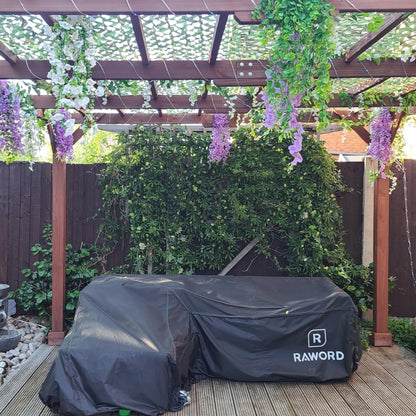3.3 x 3.3 m Wooden Pergola Kit, Graden Pergola Gazebo Grape Trellis with Stable Structure for Climbing Vines, Flowers