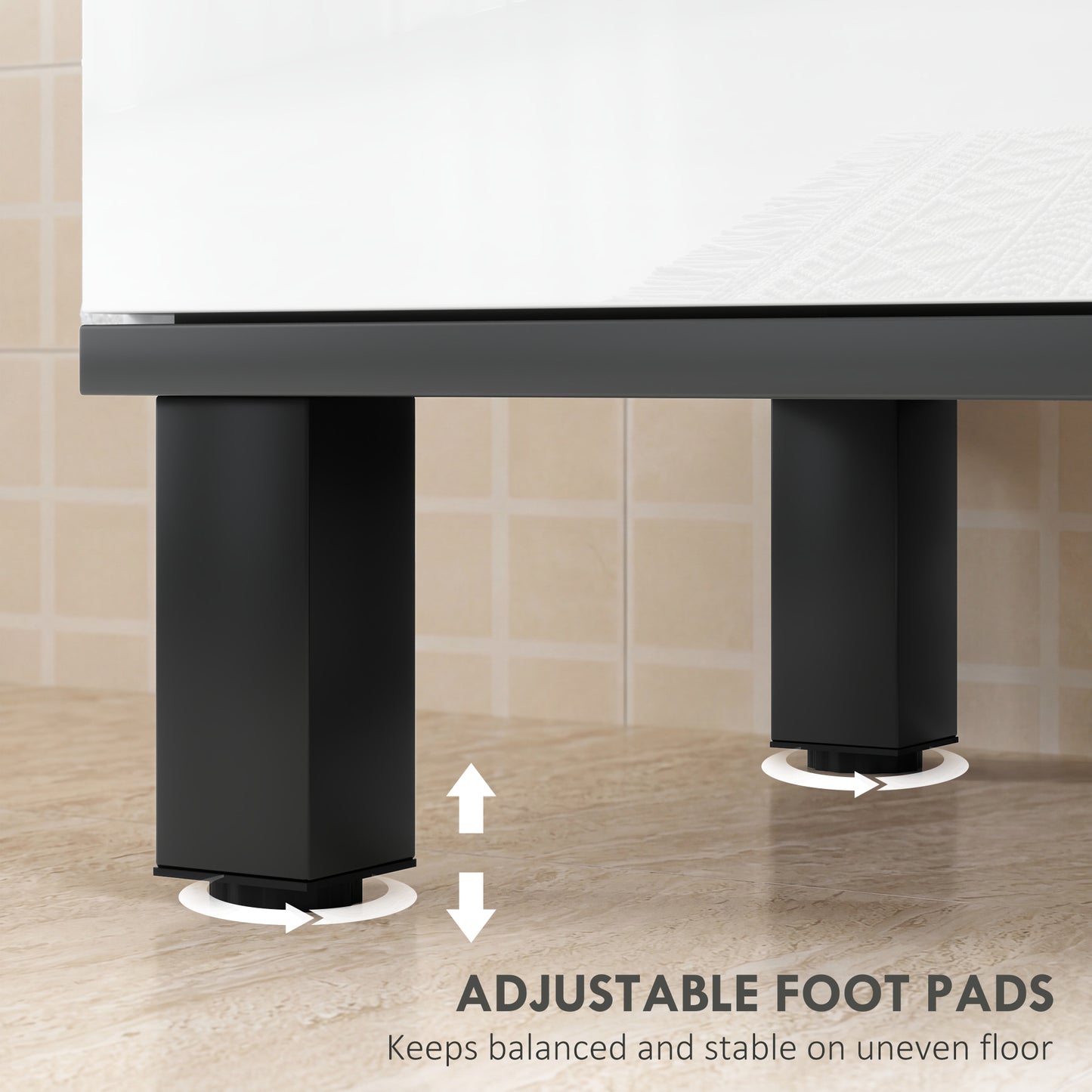 Modern Under-Sink Bathroom Cabinet - High Gloss White