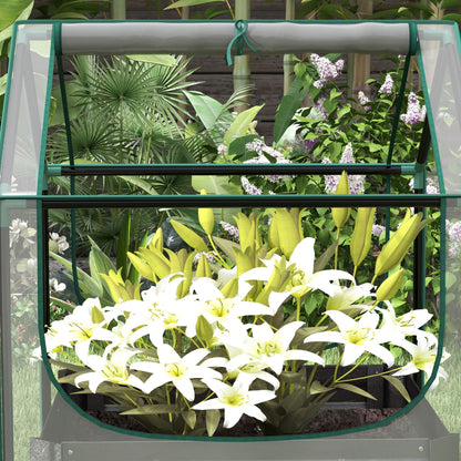 61 x 61cm Garden Planter Bed, with Cover - Grey