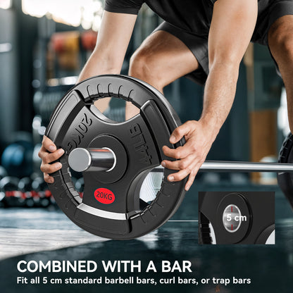 Olympic Weight Plate, 2"/5cm Weight Disc with Tri-Grips
