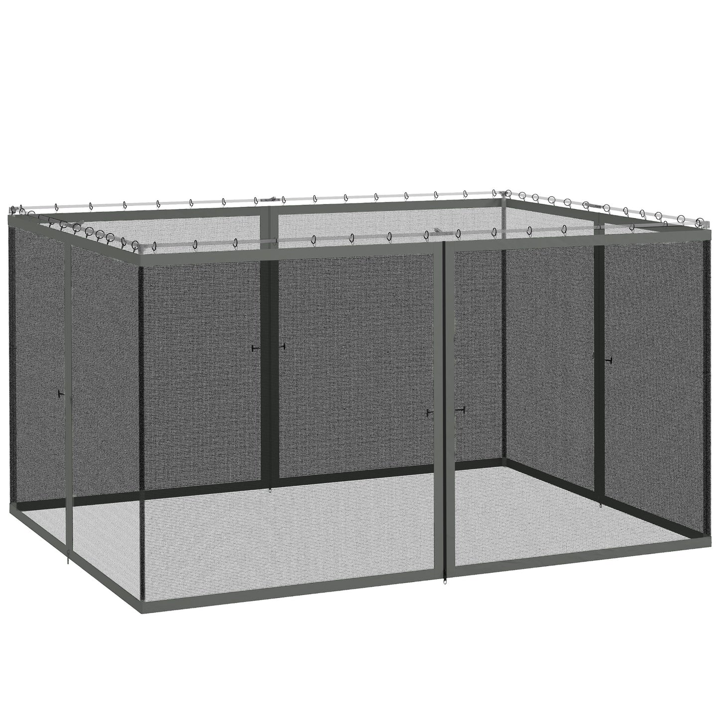 352 x 207cm Universal Replacement Mesh Sidewall Netting for Patio Gazebos and Canopy Tents, (Sidewall Only) Dark Grey