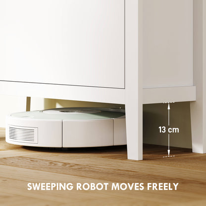 Modern Three-Drawer Shoe Cabinet - White