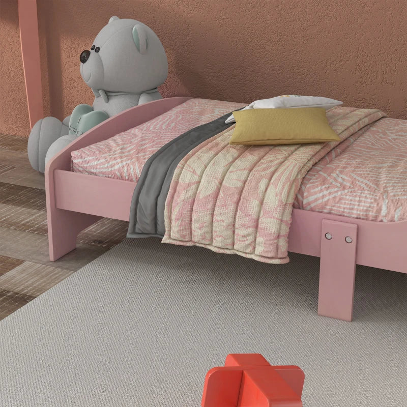 Fox Explorer Design - Kids / Child Toddler Bed Frame with Low to Floor Design for Safety