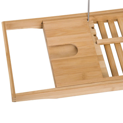 Bamboo Bathtub Shelf Rack Caddy, Set of 2