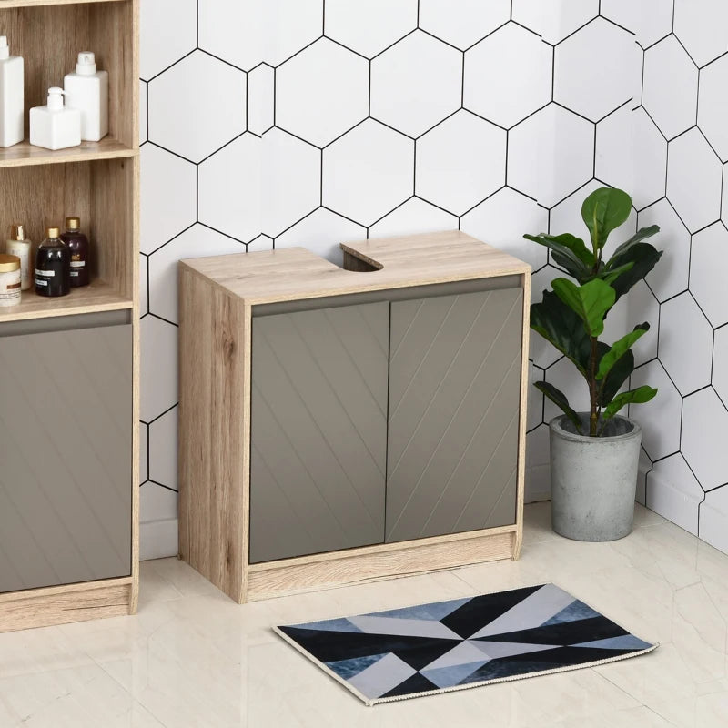 Embossed Under Sink Cabinet / Cupboard with Adjustable Shelf