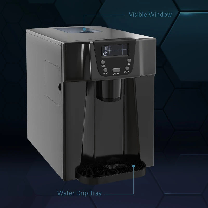 2in1 Water Dispenser & Ice Maker with 3L Tank and Adjustable Ice Cube Sizing