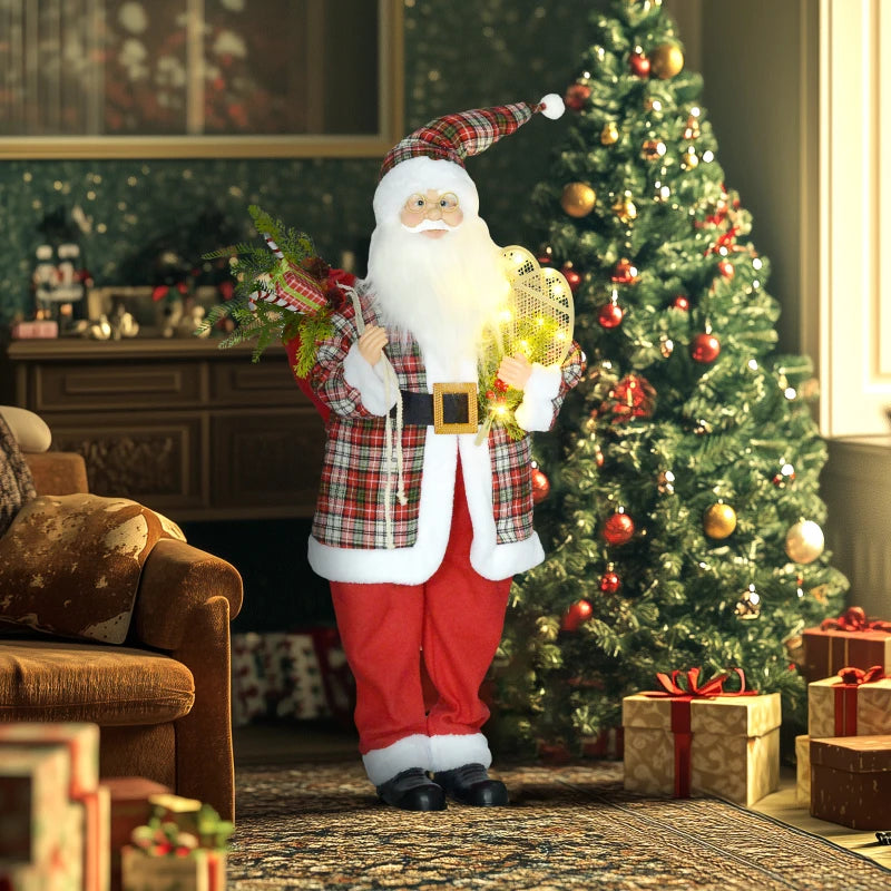 Animated 4'3" Santa Claus Figure with Sound Effects