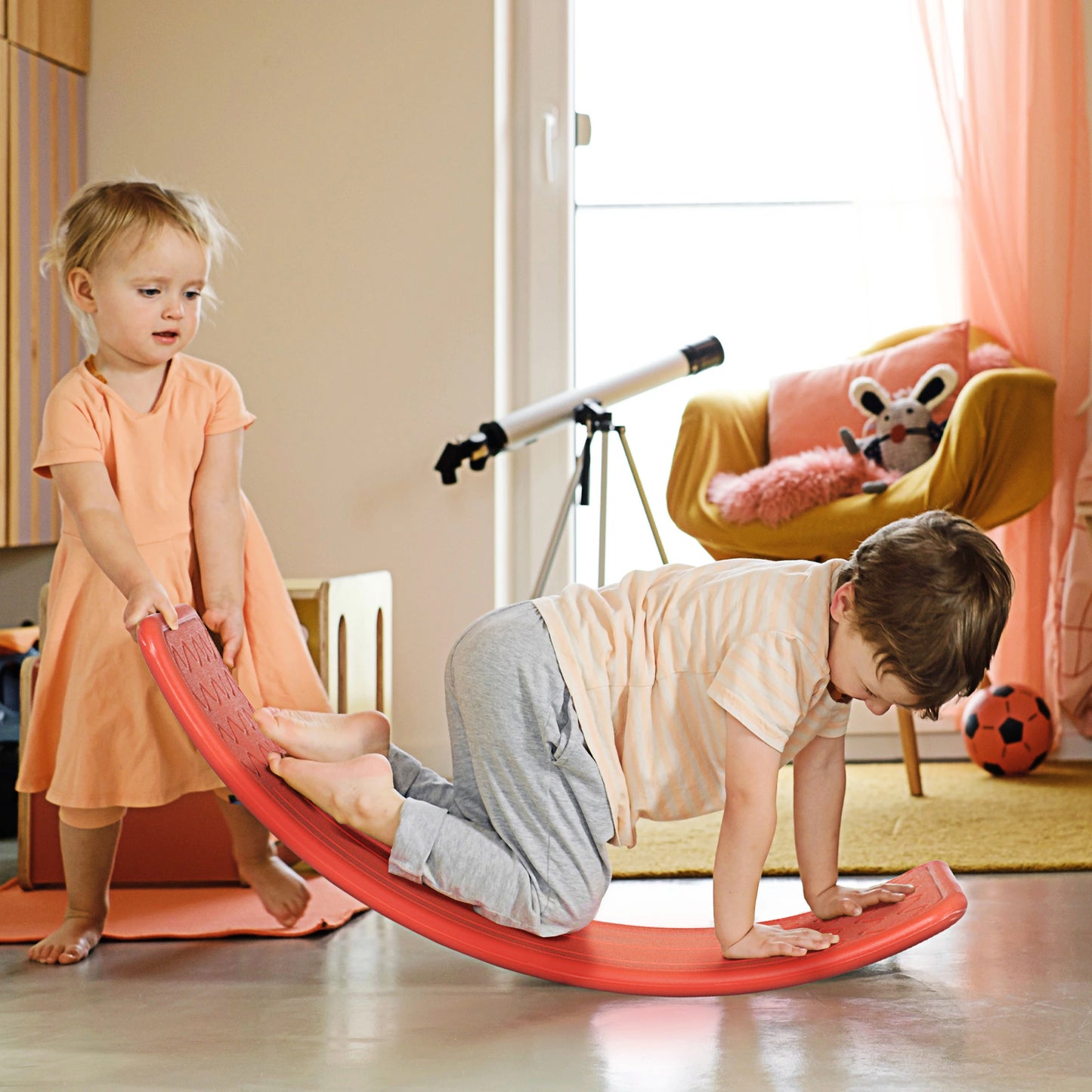 Balance Board / Wobble Board for Coordination and Agility - Red