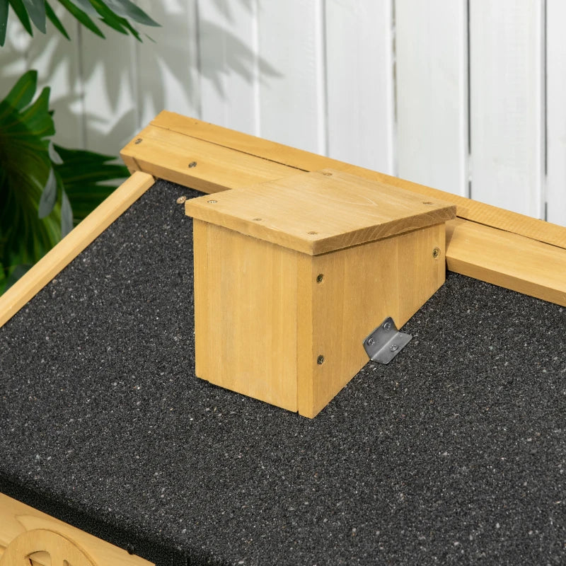 Home Style Rabbit Hutch with Ramp and Asphalt Roofing