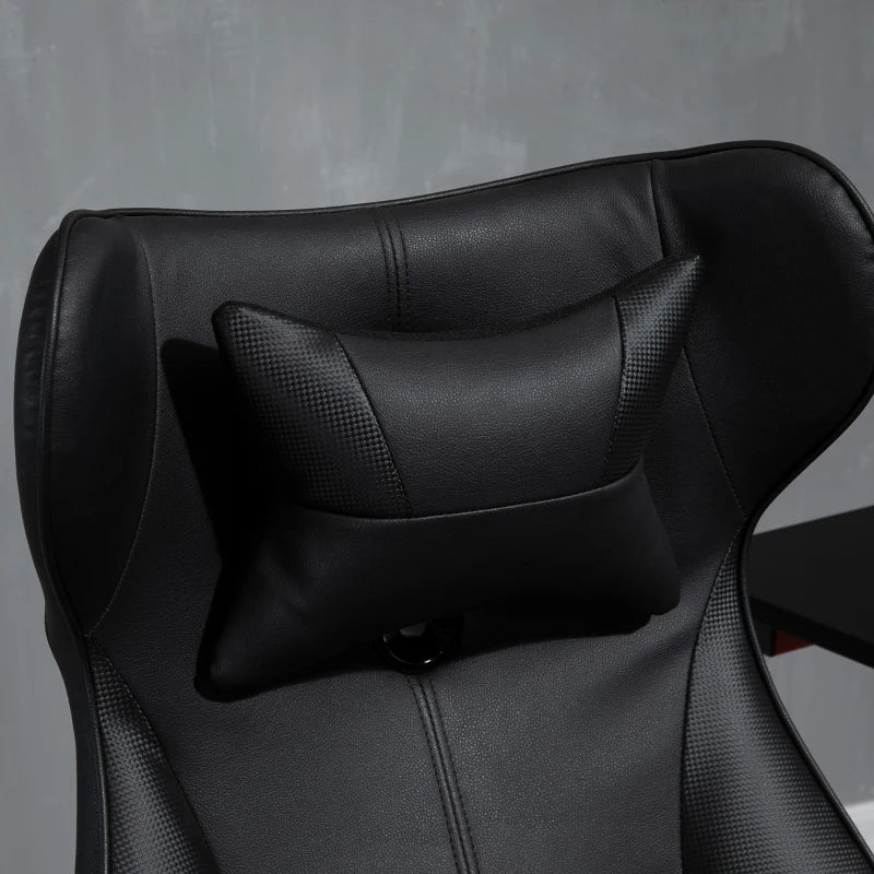 Video Game Home Office Chair with Lumbar Support, Racing Style, Swivel Base, Flip-up Armrest and Headrest