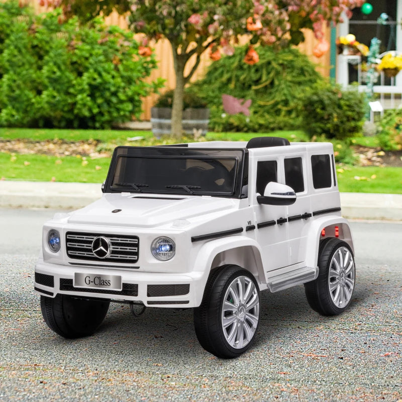 G-Wagon - 12V Kids Electric Ride On Car Toy w/ Remote Control - White