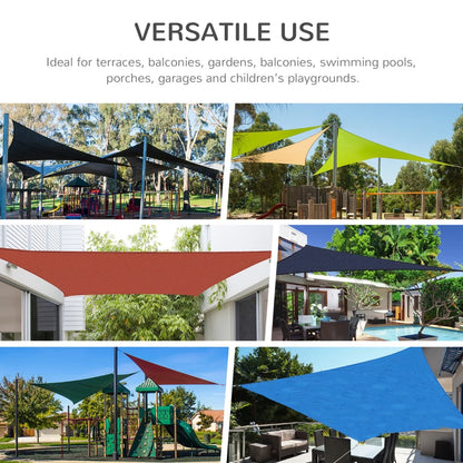 Sun Shade Sail Rectangular Outdoor Canopy for Seating Area Shade - Roped Included - (4 x 3m)