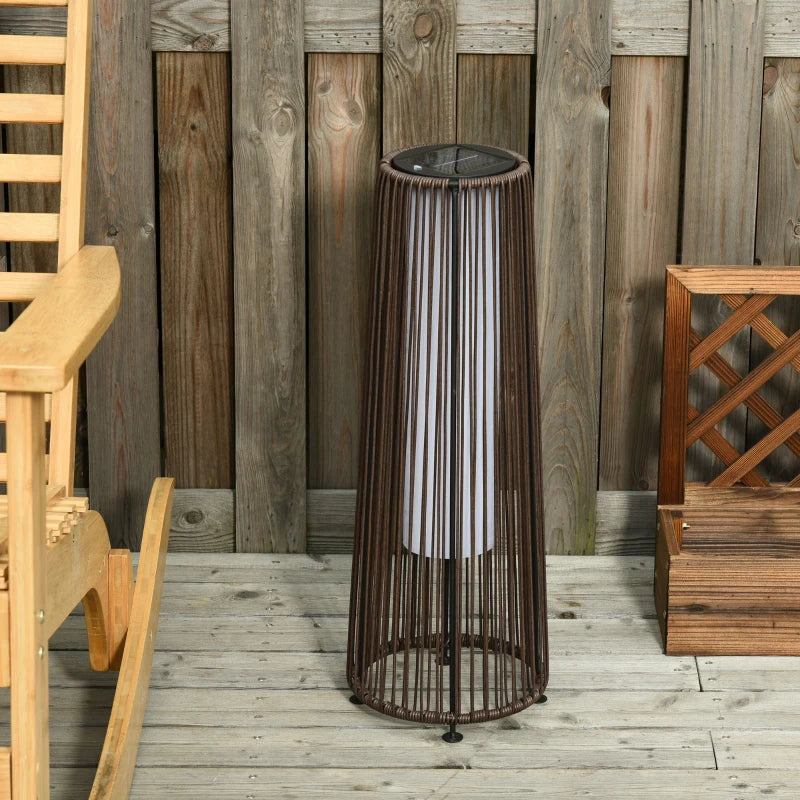 Garden Woven Resin Solar Powered Light / Lantern - Auto On/Off