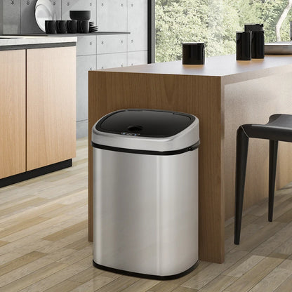 Touchless Motion Sensor Dustbin Automatic Lid - (batteries not included) - 48L