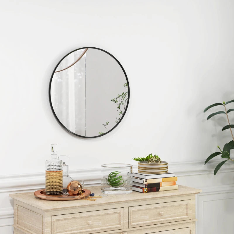 61cm Circular Wall Mirror for Bathroom, Living Room, Kitchen