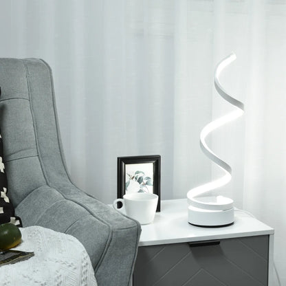 Wave Shape LED Table Lamp with Round Metal Base