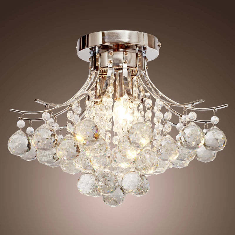 Upside Down Crystal Tree Droplet Chandelier Style Ceiling Light