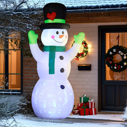 10ft Inflatable Snowman Christmas Decoration with Accessories