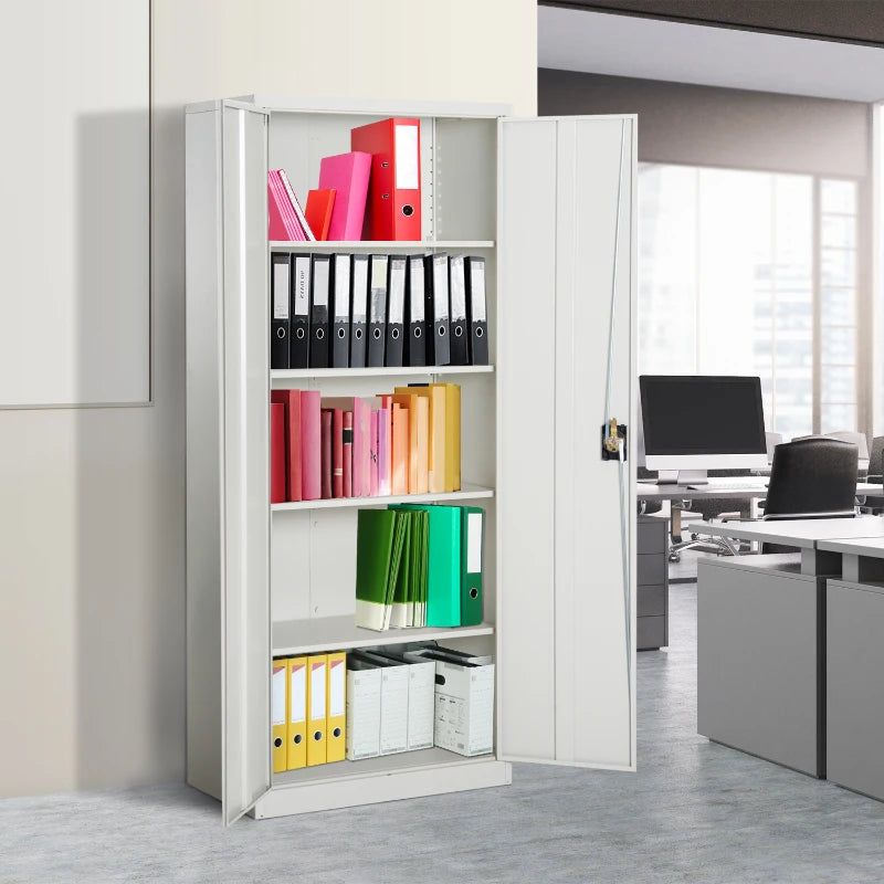 2-Door, 5-Compartment Filing Cabinet Cold Rolled Steel