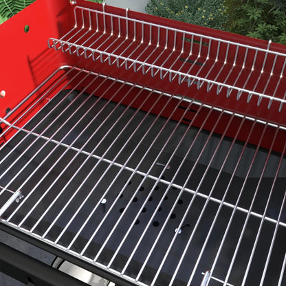 American Style Charcoal Grill with 5 Adjustable Grill Height and Side Shelves