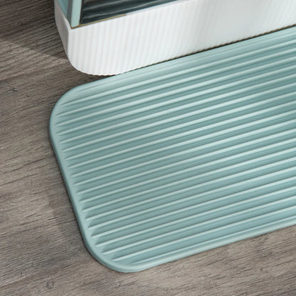 House Style - Cat Litter Tray with Pull Out Tray, Lid, Scoop, Filter and Flap Door - Mint Green