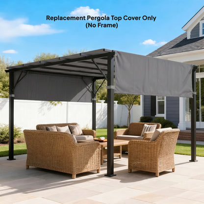2 Pcs UV Protection Pergola Replacement Canopy, Pergola Shade Cover, Easy to Install, for 3 x 3(m) Pergola, Dark Grey