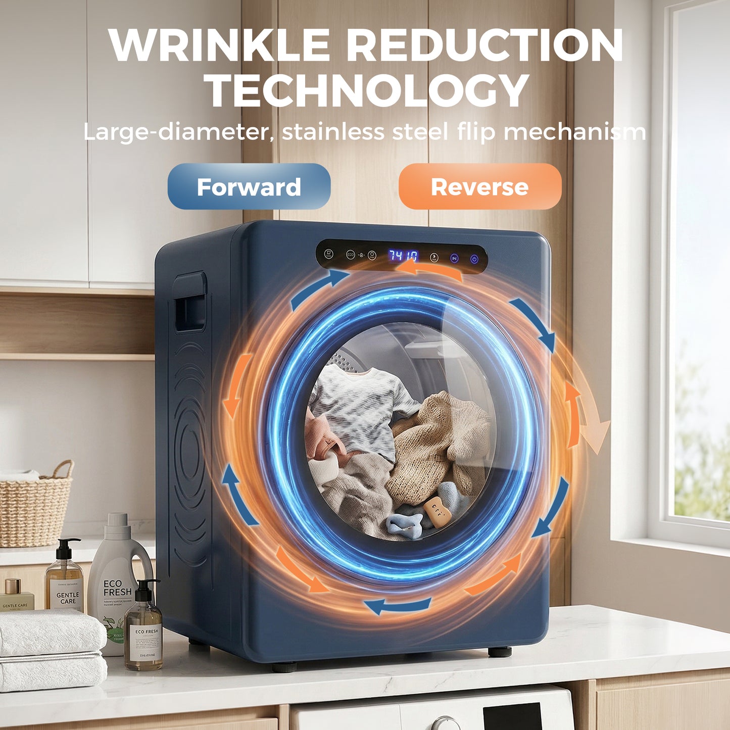 5 kg Compact 40-60℃ Tumble Dryer Blue