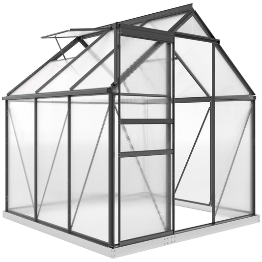 190 x 190cm Walk-In Polycarbonate Greenhouse