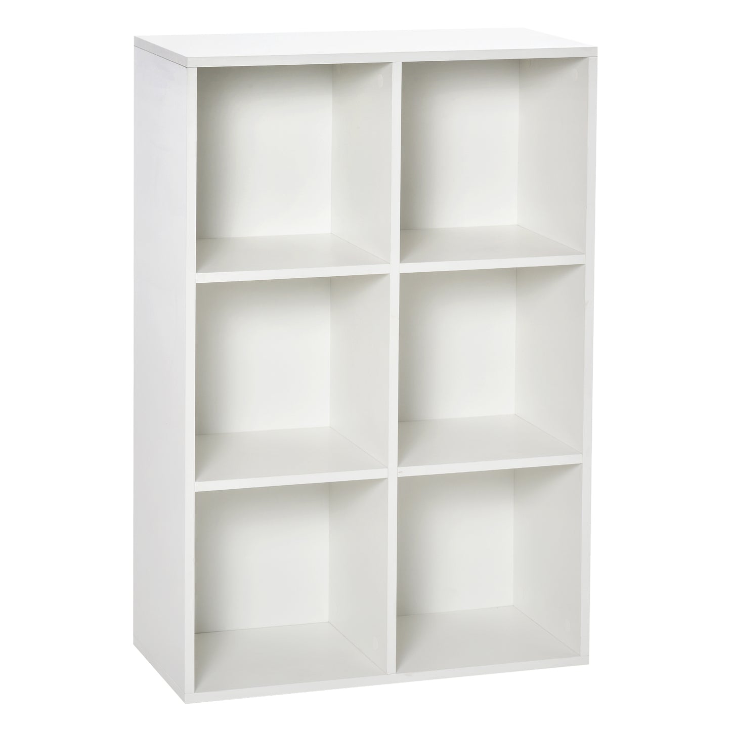 Six-Cube Bookcase - White Wood Effect