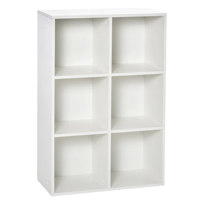 Six-Cube Bookcase - White Wood Effect