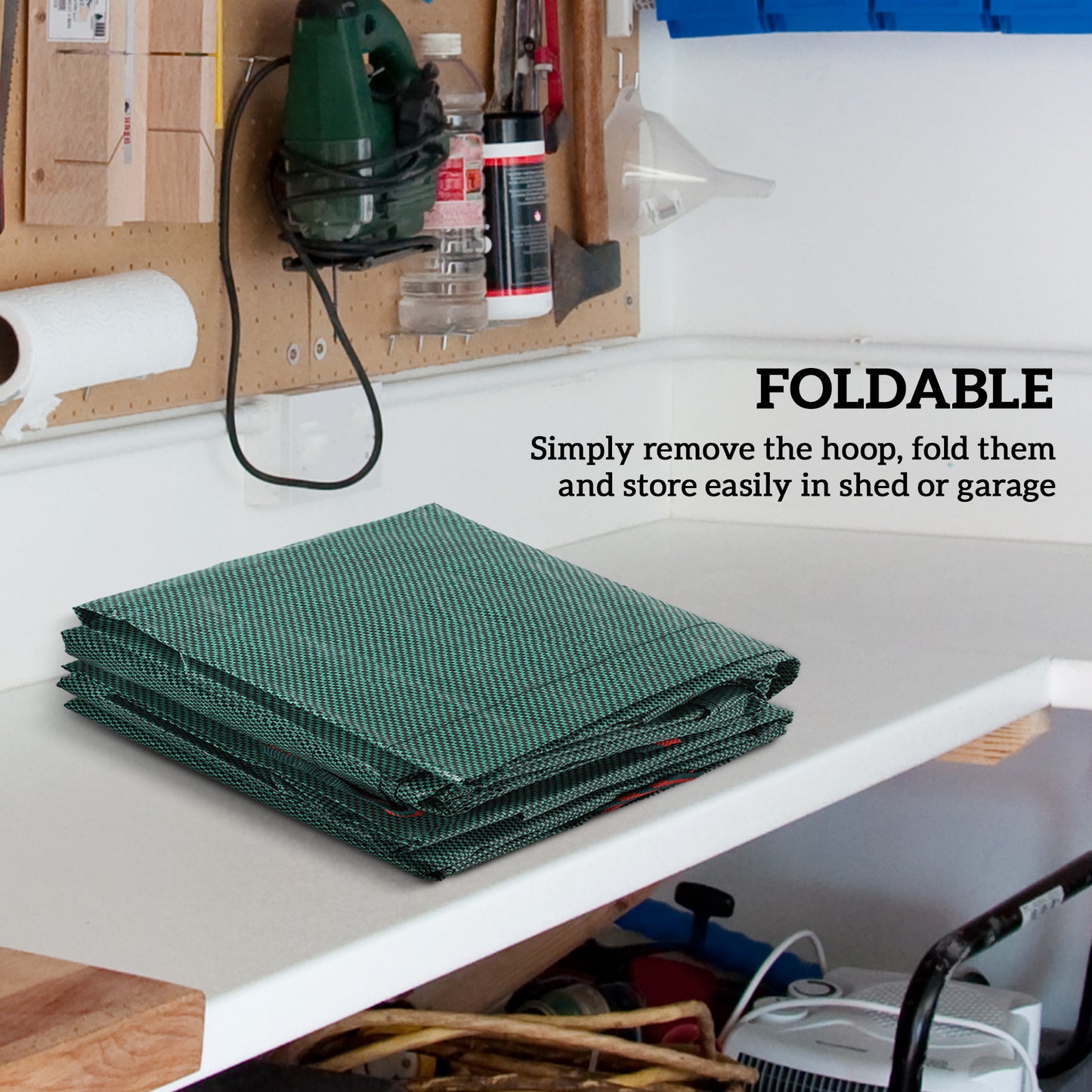 Garden Waste Bags, 272L x 3 Heavy Duty Garden Bags, Foldable and Reusable Waste Sacks with Handles for Loading Leaf, Trash