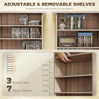 360 CD Storage Unit - Natural Wood Finish
