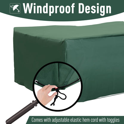 Outdoor Garden Furniture Cover Waterproof, Anti-UV 600D Heavy Duty Oxford Fabric Patio Furniture Cover for Rectangular Sofa T