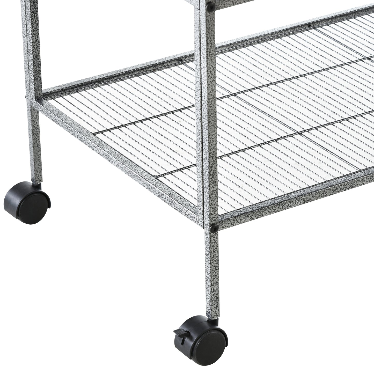 Large Bird Cage Parrot Cage with Divider, Slide Tray for Finch Canaries Parakeets Cockatiels, 95 x 45.5 x 102 cm