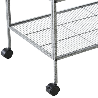 Large Bird Cage Parrot Cage with Divider, Slide Tray for Finch Canaries Parakeets Cockatiels, 95 x 45.5 x 102 cm