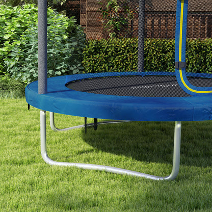 6ft Trampoline with Safety Enclosure Net, Steel Frame Outdoor Trampoline, with Edge, Safety Cover